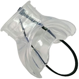 Trident Comfort Bite Mouth Piece with Roof of Mouth Bridge and Rolled Edges (Clear)