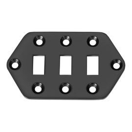 KAISH Electric Guitar Pickup Selector Switch Plate Control Plate for Vintage/Classic Jaguar Guitar Black