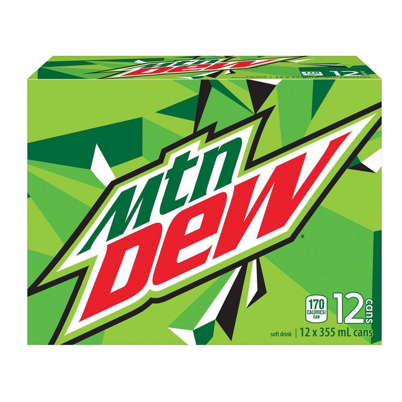 Mountain Dew Soft Drink, 355mL/12 fl. oz., Cans, 12pk, {Imported