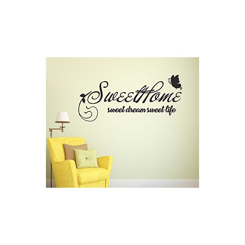 Wallstick Sweet Home wallstickers (Vinyl 75 cm x 35 cm)