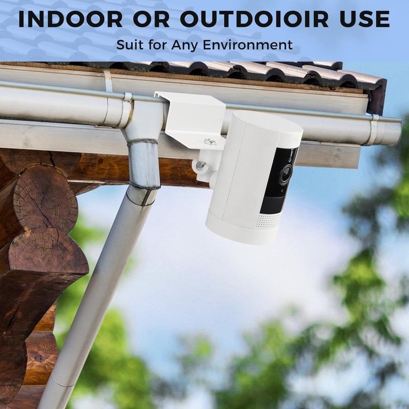2Pack Adjustable Gutter Mount for 𝐑𝐢𝐧𝐠 Stick Up Cam/𝐑𝐢𝐧𝐠 Spotlight