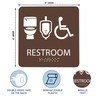 ADA CENTRAL SIGNS - 8" X8" Gender Neutral Restroom Sign