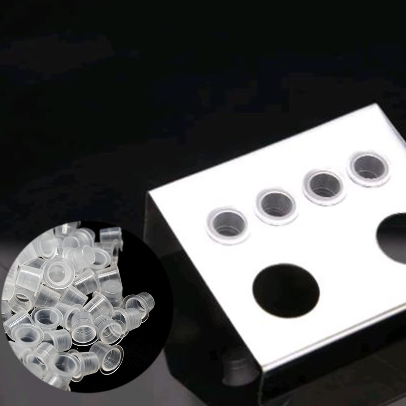 Ink Caps Cups, 100 Pieces Disposable Ink Cap, Plastic Ink