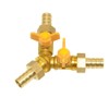 Hooshing Brass 3 Way Shut Off Valve 5/8" Hose Barb