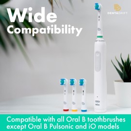 DentaDrift Precision Electric Toothbrush Heads Compatible with Braun Oral B Replacement Heads, 16-Pack Electric Toothbrush Replacement Brush Heads, Compatible Oral B Toothbrush Replacement Heads