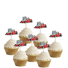 Race Racing Car Birthday Party Food Cupcakes Picks Decorations Toppers (pack of 14)