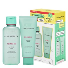 BRING GREEN Tea Tree Cica Soothing Toner 250ml + Cream 100ml Set