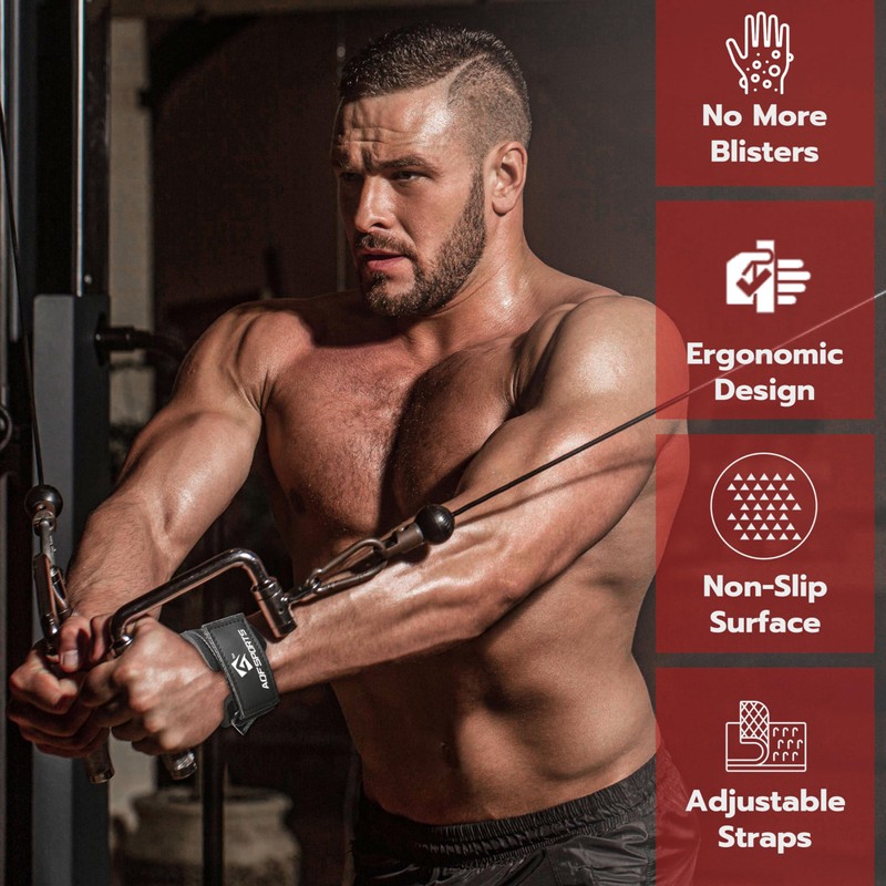 AQF Weight Lifting Hand Grips with Wrist Support – Anti-Slip