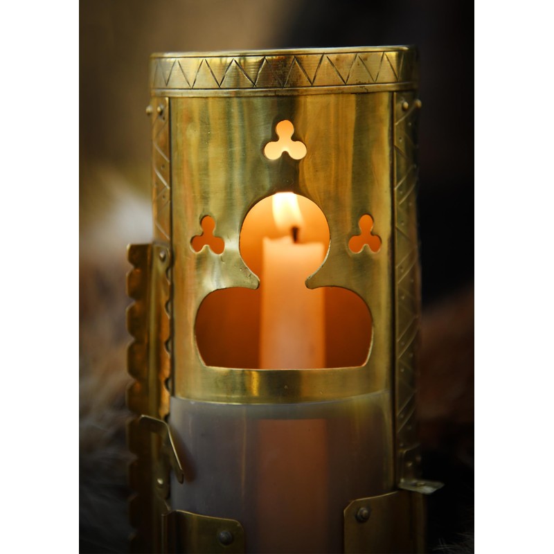 Brass Lantern with Horn Door