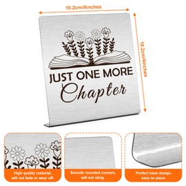 Book Lover Gift for Women Men Home Office Desk Sign Gifts for Friends Bookworm Gifts for Girls Librarian Gift Book Themed Gifts Plaque Sign Desk Decor Bibliophile Gifts Birthday Gifts for Book Lover