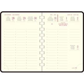 Exacompta - 135822E Eurotime 13S Spiral Bound Pocket Diary Refill 9 x 13 cm Week to View January to December 2024