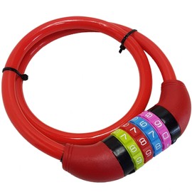 Land-Haus-Shop® Bicycle Number Lock, 65 cm, Coated Steel Rope, Bicycle, Number, Lock