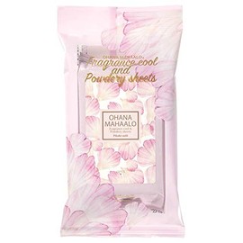 Ohana Mahalo Fragrance School & Powdery Sheet, Pikakaea Uri Body Wiping Sheet, Pack of 15