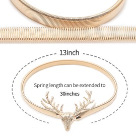 Paquete de 6 alzapaños de cortina de aleación de aluminio con diseño de resorte, diseño de hojas para cortinas, lazos de cortina, alces dorados, cortina de estilo moderno