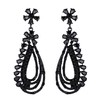 EVER FAITH Women's Earrings Rhinestone Crystal Flower Oval Hoop Drop