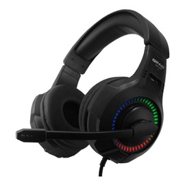 Qpad QH-25 Multiplatform Gaming Headset Stereo and 7.1 Headphones with LED Lighting, Black