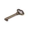 KY-2AB Skeleton Key Antique Brass Plated Hollow Barrel Old Furniture