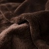 Home Must Haves Brown Full Size Solid Flannel Throw Plush