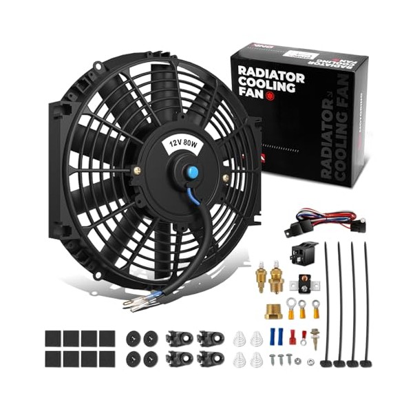 DNA MOTORING DNA MOTORING 10Inch Electric Radiator Cooling Fan Thermostat