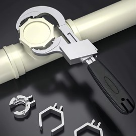 Universal Adjustable Double Ended Wrench, Multifunctional Faucet Wrench for Sink, Pipe Wrenches Set for Plumbing Repair, Faucet and Sink Wrench Installation Hand Tools