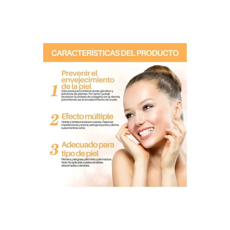 Ácido Glicólico Solución Tonificante Exfoliante Antimanchas