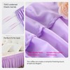 RIMELA Bed Skirting Queen Size Lilac Purple Bed Skirt 18