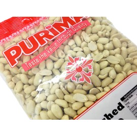 PURIMA Blanched Peanuts 1Kg - Raw Whole JUMBO Nuts - 100% Natural Large Bag Blanch Edible Nut C Protein Keto Paleo C Unsalted Unroasted Skinless Shelled C for Making Peanut Butter & Roasting Non GMO PURIMA
