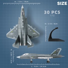 SEBUNAS 1/72 Scale J-35 Military Aircraft Toy Quick Build Model China Air Force Fighter Building Plastic Model Kit Gift for Adults and Kids(30 Pieces)