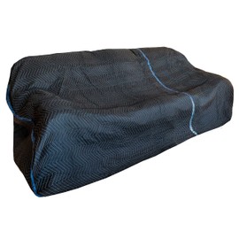 US Cargo Control Heavy Duty Quilted Couch Cover/Sofa - Black/Blue Quilted Furniture Pad for Moving/Storage - 108 Inches x 46 Inches - Cotton/Polyester Blend - 14 Pounds - Washable, Reusable