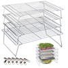 TCYPUHL Sprouts Growing Rack 4-Tier 14 inch Shelf, Metal Foldable