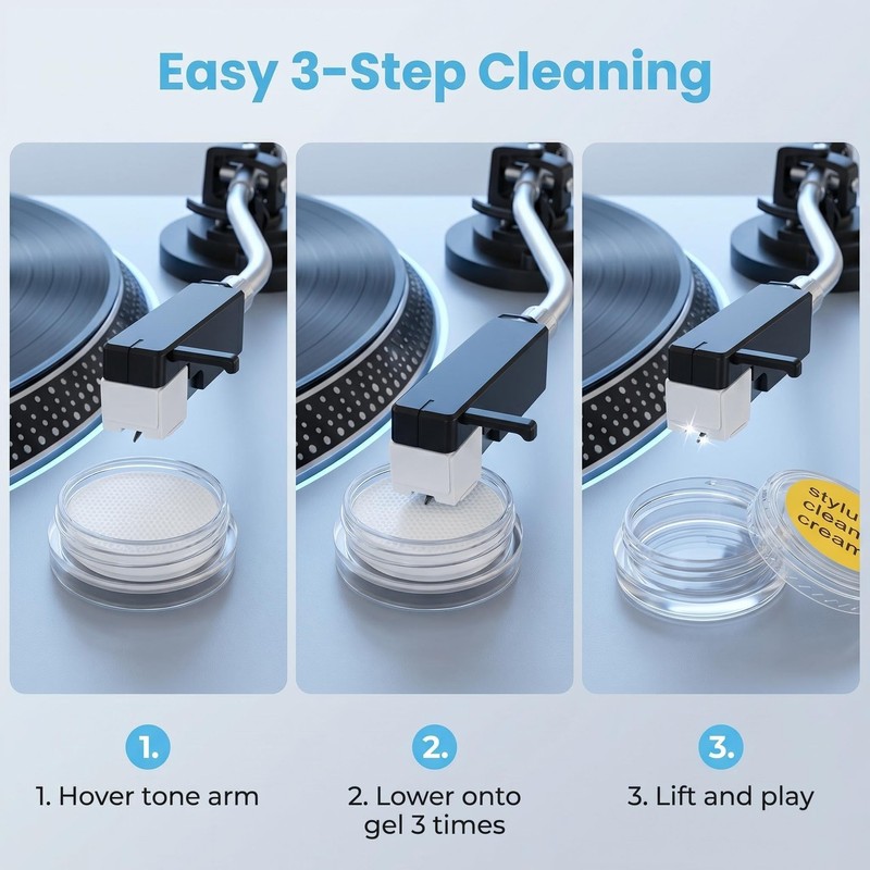 Record Premium Stylus Cleaning Gel for Vinyl Turntables Reusable Turntable