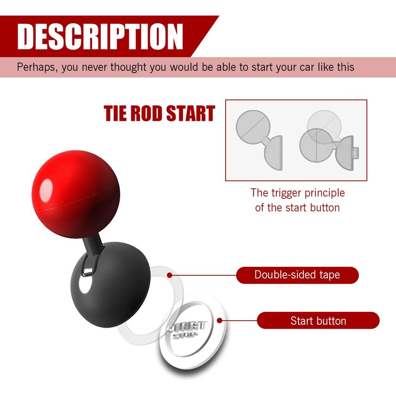Shakas Car Push Starter Button Cover Rocker, Cool Game Metal
