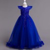 Girls Lace Bridesmaid Dress Long A Line Wedding Pageant Dresses
