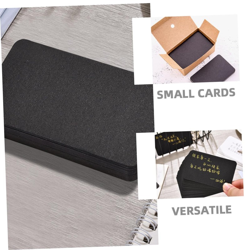Operitacx 100pcs Black Blank Index Cards for Writable Vocabulary Learning