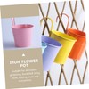 NOLITOY 4pcs Iron Hanging Flower Pot Detachable Hooks for Balcony