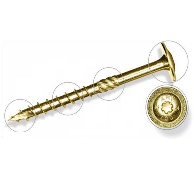 10 x 100mm Wood Screws Timber TORX Wafer Head for