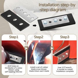 Snow Blower Impeller Modification Kit W/Hardware - 1/4" 4-Blade Universal, for Modifies 2-Stage Machine, with 738-04124A 714-04040 Shear Pins (0.25" x 1.5")
