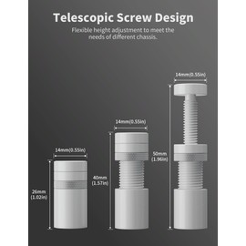 upHere GPU Support Bracket White, Adjustable Height Graphics Card Support with Magnet and Non-Slip Sheet, GPU Sag Bracket for Universal Video Card, 26-50mm(S), GB26T