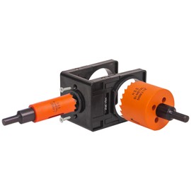 VIKITON Door Lock Installation Kit, with 1 inch Hole Saw (2 inch Depth) & 2-1/8 inch Hole Saw (1.5 inch Depth) and Jig, for Drilling Wood and Metal Door, Installing Deadbolt and Knob, Black