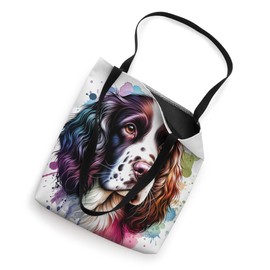English Springer Spaniel Dog Watercolor Artwork Tote Bag