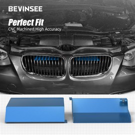 Bevinsee 2pcs Aire Intake Scoops Aire Inlet Compatible with 3 Series E92 323i 325i 328i 330i 335i 335d 2010-2013, Aluminum, Blue
