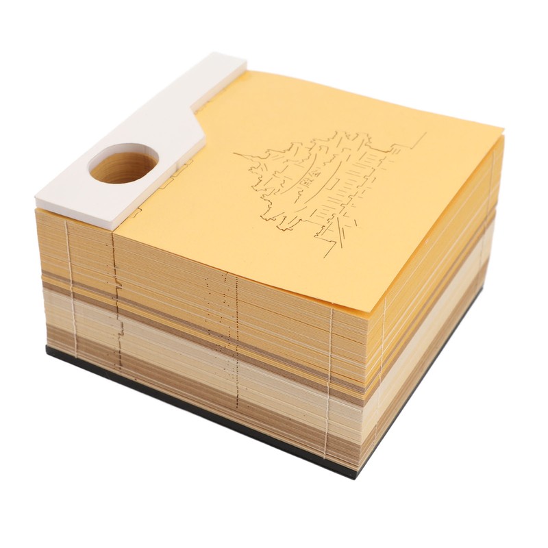 3D Memo Pad Chinese Dragon Palace Craft Paper Carving Sculpture