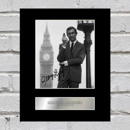 George Lazenby Signed Photo Display James Bond 007