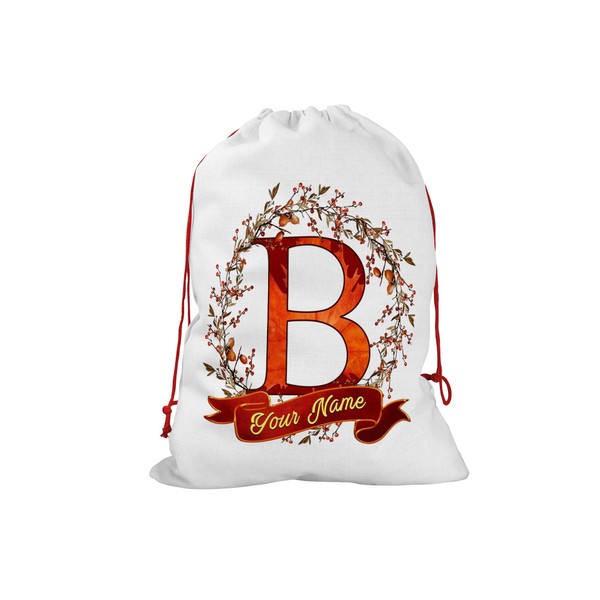 Bleu Reign Personalized Santa Sack Christmas Birthday Gift Wrap Bag