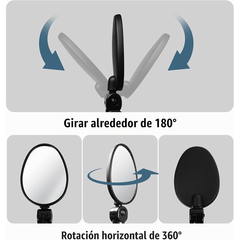 Espejos retrovisores para bicicleta de 360 grados, 2 unidades