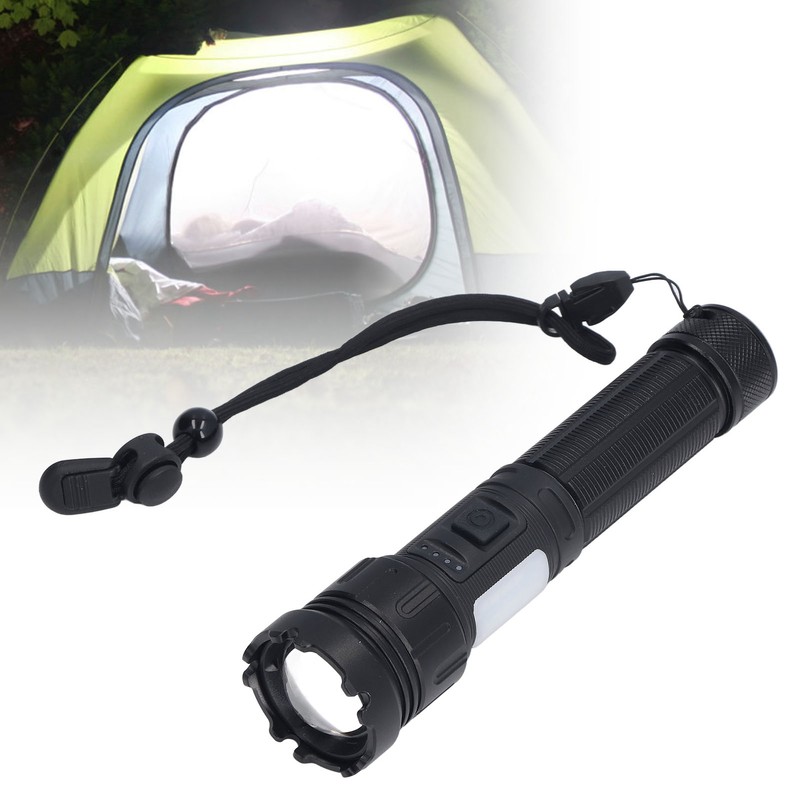 LED Camping Flashlight 5000LM Super Bright Magnetic Telescopic Zoom Waterproof