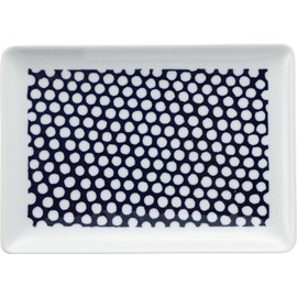 Hasami Ware Kuvio Nave 206309 545 Long Angle Plate, Dot N