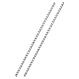 sourcing map 4mm x 300mm 304 Stainless Steel Solid Round Rod for DIY Craft - 2pcs