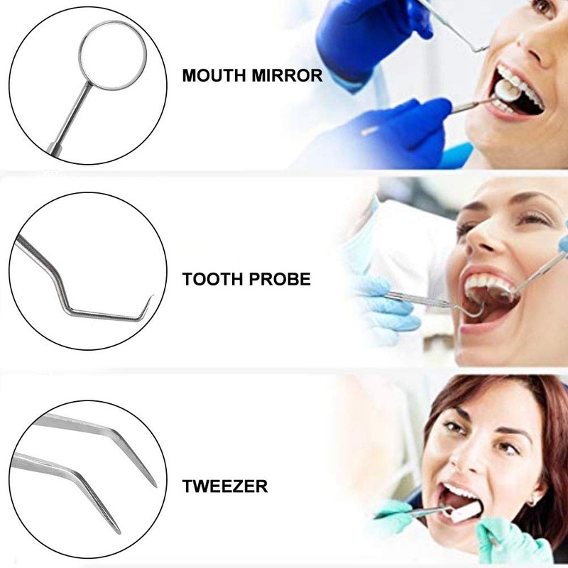 Oral Care Kit 3pcs/Set Stainless Steel Oral Care Kit Plaque
