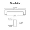 Alzassbg 10 Pack Brushed Satin Nickel Cabinet Pulls 5"(128mm) Hole